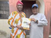 Photo: Dr Ayobami Lam-Adesina Receives Copy Of ParrotXtra’s 20th Anniversary Compendium Dr Wasiu Ayobami Lam-Adesina, left, with Ambassador Olayinka Agboola...