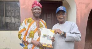 Photo: Dr Ayobami Lam-Adesina Receives Copy Of ParrotXtra’s 20th Anniversary Compendium Dr Wasiu Ayobami Lam-Adesina, left, with Ambassador Olayinka Agboola...