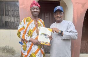 Photo: Dr Ayobami Lam-Adesina Receives Copy Of ParrotXtra’s 20th Anniversary Compendium Dr Wasiu Ayobami Lam-Adesina, left, with Ambassador Olayinka Agboola...