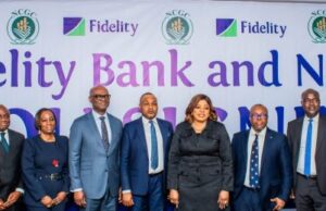 Boost For MSME Financing: All Set For Fidelity Bank To Disburse NCGC ₦5bn Credit Guarantee Facility L-R: Executive Director, South Directorate, Fidelity Bank Plc, Pamela Shodipo; Executive Director, Lagos & South West, Fidelity Bank, Dr. Ken Opara; Executive Director, Strategy and Operations, National Credit Guarantee Company Limited (NCGC), Mrs. Tinuola Aigwedo; Executive Director/Chief Risk Officer, Fidelity Bank Plc, Kevin Ugwuoke; MD/CEO, NCGC, Mr. Bonaventure Okhaimo; Managing Director/Chief Executive Officer, Fidelity Bank Plc, Dr. Nneka Onyeali-Ikpe; Executive Director/Chief Operations and Information Officer, Fidelity Bank Plc, Stanley Amuchie; and Executive Director, Risk Management, NCGC, Prof Ezekiel Oseni, during the Memorandum of Understanding (MoU) Signing Ceremony between Fidelity Bank and NCGC in Lagos…