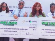 How Fidelity Bank Celebrated International Day Of The Girl Child L – R: Second runner-up, Chizaram Ekueme of Awesome College; Head, Brand Management, Fidelity Bank Plc, Cynthia Ogbonna; Winner, Chizaram Unachukwu of Cedec International School; Broadcaster and Communications Expert, Wemimo Adewuni; First runner-up, Nwatu Chidera of Brookstones and Best Brains International School; and Head, Women Banking, Fidelity Bank Plc, Harriba Harry-Pepple; at the maiden edition of the Fidelity Bank She Leads debate competition held in commemoration of the 2025 International Day of the Girl Child in Lagos recently…