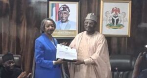 High Expectations As Agbamuche-Mbu Resumes As New Acting INEC Chair May Agbamuche-Mbu, left, with Professor Mahmood Yakubu...