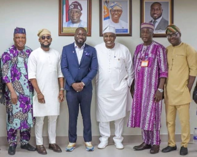 LASAA Image L-R: The Chairman, Committee on Information, Security and Strategy, Lagos State House of Assembly, Hon. Ogundipe Stephen Olukayode; Chairman, Committee on Energy and Mineral Resources, LAHA, Hon. Sobur Akanbi Oluwa; MD/CEO, Lagos State Signage and Advertisement Agency (LASAA), Prince Fatiu Akiolu; Chairman, Committee on the Environment (Parastatals), LAHA, Hon. (Engr.) Shabi Adebola; Chairman, Committee on Procurement, LAHA, Hon. Apata Samuel; and the Committee Clerk, LAHA, Mr. Olaosebikan Ebenezer during the Committee's oversight function at LASAA in Lagos …Monday...