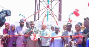 LG Electronics Expands Clean Water Access With Solar-Powered Borehole, Free Mobile Laundry In Ilorin L-R: The Executive Chairman of Ilorin East Local Government, Mallam Garba Olayinka Lukman Agbelere, Hon. Commissioner, Ministry of Local Government and Chieftaincy Affairs, Kwara State, Hon. Abdullah Bata, Ilorin Branch Manager, Fouani Nigeria Limited, Kwara State, Mr. Abed-Fouani, Secretary, Local Government Chieftaincy Ministry, Alhaja Rasheedat Balogun and Head, Corporate Marketing, LG Electronics Nigeria, Mr. Paul MBA at the LG Electronics official commissioning of the solar-powered borehole and free laundry services donation at Anfeyin Oja Olokuta, Elekoyangan Community held today in Ilorin Kwara State…