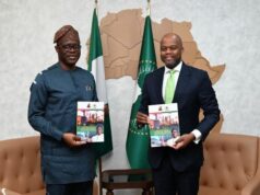 Photo: Seyi Makinde Visits AfCFTA Secretariat In Accra, Ghana …Oyo State Governor, Seyi Makinde (left) and Secretary General, African Continental Free Trade Area (AfCFTA), His Excellency Wamkele Mene, during the visit…