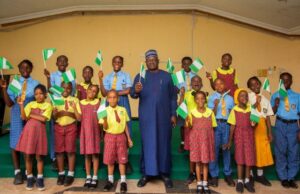 Instilling Patriotic Values Among Nigerian Children Important To Us At NOA – Issa-Onilu NOA's Director-General, Mallam Lanre Issa-Onilu, middle, with the children...