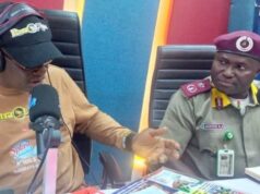 Our Priority Is Saving Lives, Not Witch-Hunting Traffic Offenders – OYRTMA GM, Commander Adeoye Ayoade Commander Adeoye Ayoade, right, with Ambassador Olayinka Agboola...during the Radio Show on Splash 105.5fm...