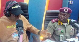 Our Priority Is Saving Lives, Not Witch-Hunting Traffic Offenders – OYRTMA GM, Commander Adeoye Ayoade Commander Adeoye Ayoade, right, with Ambassador Olayinka Agboola...during the Radio Show on Splash 105.5fm...