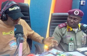 Our Priority Is Saving Lives, Not Witch-Hunting Traffic Offenders – OYRTMA GM, Commander Adeoye Ayoade Commander Adeoye Ayoade, right, with Ambassador Olayinka Agboola...during the Radio Show on Splash 105.5fm...