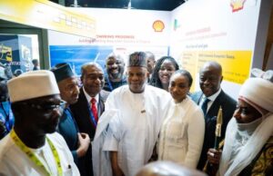 Shell Investments Saluted By Kashim Shettima At Nigeria Economic Summit …Vice President, Kashim Shettima, Ministers and other distinguished dignitaries at Shell’s exhibition booth during the Nigerian Economic Summit in Abuja…on Monday…