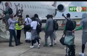 After Aircraft Scare, Nigeria’s Super Eagles Land In Uyo