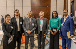 Driving Africa’s Low-Carbon Future: Dangote Cement Commits To 100% CNG Fleet L-R: Regional Conference Director, Centre for Management Technology / Event Organiser, Rebecca Cheng; CEO, West Africa Cluster, LafargeHolcim Maroc Afrique/Event Moderator, Phillippe Richart; Group Managing Director, Dangote Cement Plc, Arvind Pathak; Managing Director, CBI Ghana Ltd, Frédéric Albrecht; Deputy Head of Sustainability, Dangote Cement Plc, Oyekemi Oyelola, and Country Manager, Dangote Cement, Ghana, Kothandam Elango, during the 14th Africa CemenTrade Summit at Mövenpick Ambassador Hotel, Accra, Ghana...