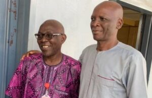 Day Veteran Broadcaster, Deji Balogun Delivered Masterclass On Sports Journalism At NIJ Deji Balogun, left, with Femi Akintunde-Johnson...