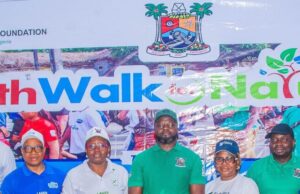 Promotion Of Responsible Waste Management: Fidelity Bank Partners, Lagos State, NCF L-R: Area Manager, Policy, Government and Public Affairs (PGPA), Field Operations, Chevron Nigeria Limited, Mr. Rilwanu Momodu; Chairman, Nigerian Conservation Foundation (NCF) National Executive Council, Hon. Justice R. I. B. Adebiyi; Special Adviser on Environment to the Lagos State Governor, Engr. Olakunle Rotimi-Akodu; Head, Brand Management, Fidelity Bank Plc, Mrs. Cynthia Ogbonna; and Chairman, House Committee on Environment, Hon. Olarenwaju Affinni; at the 19th edition of the NCF environmental advocacy program, tagged Walk for Nature in Lagos, recently…
