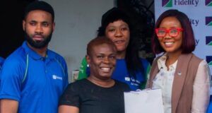 Senior Citizens Smile As Fidelity Bank Offers Support L-R: Igwe Quincy Chibuike, Team Member, Prolific Inductees Class of 2025, Fidelity Bank Plc; Adetutu Ipaye, Director, Old People’s Home, Yaba; Adeeso Olabisi Tawakalitu, Team Member, Prolific Inductees Class of 2025, Fidelity Bank Plc; and Tolulope Rojaiye, Products Marketing Partner, Fidelity Bank Plc; at the Fidelity Helping Hands Programme outreach to the Old People’s Home, Yaba, Lagos recently…
