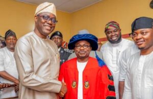 You Have Done Well In Academics By Bagging A Ph.D, Makinde Tells Hon Abiodun Babalola Oyo's Governor Seyi Makinde, left, with Dr Biodun Babalola and others...