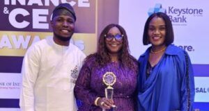 Another Feat Recorded As Polaris Bank Wins MSME Digital Bank Of The Year Award For Inclusive Growth L-R: Mathew Oji, Product Strategy, Ladi Ene Garba, Head, Commercial Banking and Njideka Nwabueze, Head, Retail Banking all of Polaris Bank Limited at the MSME Digital Bank of the year awards ceremony in Lagos recently…