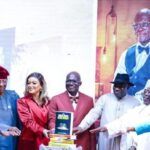 L R Governor Alex Otti Otunba Gbenga Daniel Dr Reuben Abati and wife Dr Goodluck Jonathan and othersat the event TheCable image