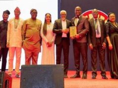 Shell Shines At 43rd NAPE Conference In Lagos …a group picture of Shell participants when receiving the award from NAPE officials at the 43rd NAPE Award and Recognition Night in Lagos…