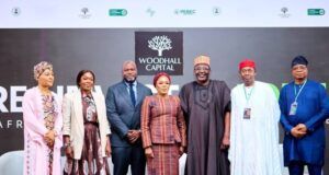 Acceleration Of Nigeria’s Development: Woodhall Capital Targets $50 Billion In Global Investments L-R: Director General, Presidential Enabling Business Environment Council (PEBEC), Princess Zahra Audu Mustapha, Ms. Mobolaji Ogundairo, Director, Woodhall Finance Company, Mr Viavo Hunponu-Wusu, Managing Partner, BlackStone, Legal Advisory, Mrs. Mojisola Hunponu-Wusu, President, Woodhall Capital, His Excellency, Senator Kashim Shettima, (GCON), Vice President of the Federal Republic of Nigeria, represented by Senator Ibrahim Hassan Hadejia, the Deputy Chief of Staff to the President, Office of the Vice President, Alhaji Abdul Koufarsauri, Board Member, Woodhall Capital, Prof. Dauda Yinusa, Executive Director, Policy, Strategy, and Research representing His Excellency Governor AbdulRahman Abdulrazaq, Chairman, Nigeria Governors’ Forum (NGF) & Governor, Kwara State,during the a pre-investor forum held at the Presidential Villa in Abuja...