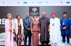 Acceleration Of Nigeria’s Development: Woodhall Capital Targets $50 Billion In Global Investments L-R: Director General, Presidential Enabling Business Environment Council (PEBEC), Princess Zahra Audu Mustapha, Ms. Mobolaji Ogundairo, Director, Woodhall Finance Company, Mr Viavo Hunponu-Wusu, Managing Partner, BlackStone, Legal Advisory, Mrs. Mojisola Hunponu-Wusu, President, Woodhall Capital, His Excellency, Senator Kashim Shettima, (GCON), Vice President of the Federal Republic of Nigeria, represented by Senator Ibrahim Hassan Hadejia, the Deputy Chief of Staff to the President, Office of the Vice President, Alhaji Abdul Koufarsauri, Board Member, Woodhall Capital, Prof. Dauda Yinusa, Executive Director, Policy, Strategy, and Research representing His Excellency Governor AbdulRahman Abdulrazaq, Chairman, Nigeria Governors’ Forum (NGF) & Governor, Kwara State,during the a pre-investor forum held at the Presidential Villa in Abuja...