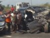 FRSC Reveals How Speeding, Wrongful Overtaking Caused Crash Involving Anthony Joshua FRSC officials at the scene of the accident on Monday...