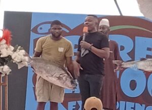 Rotimi Johnson right with others at the event