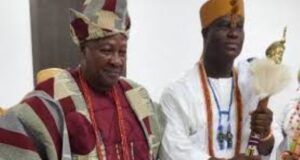Ghanaian President Reveals How Ooni Took Him Secret Places Ahead Of Re-Election President John Mahama, left, with the Ooni of Ife, Oba Adeyeye Ogunwusi...