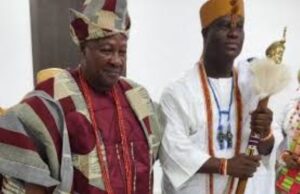 Ghanaian President Reveals How Ooni Took Him Secret Places Ahead Of Re-Election President John Mahama, left, with the Ooni of Ife, Oba Adeyeye Ogunwusi...