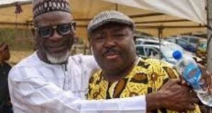 Senator Alli Salutes As APC Oyo South Chair, Olaoya Marks Birthday Hon Mojeed Olaoya, left, with Senator Sharafadeen Alli...
