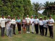 Shell Celebrates Retirees At 4th Annual Golf Tournament In Lagos …a group section of the winners with the Vice President Deepwater and Managing Director of SNEPCo, Ronald Adams and Mutiu Sunmonu, former Managing Director of SPDC and Country Chairman of Shell Companies in Nigeria both in the middle…