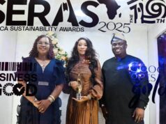 SNEPCo Shines Again, Wins SERAS Awards For Health/Wellbeing As Vision First Initiative Reaches Thousands L-R: Social Investment Advisor, Shell Nigeria Exploration and Production Company Limited (SNEPCo), Lawretta Ehebha; SNEPCo’s Policy & Advocacy, Senior Advisor, Elohor Abu and SNEPCo’s Social Investment Advisor, Ayobami Ikuemonisan during the 19TH SERAS award ceremony in Lagos...