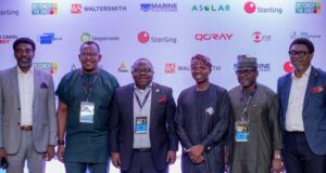 Stakeholders Tasked At Sterling Bank’s Renewable Energy Colloquium L-R: Mr. Ayo Ademilua, President, Renewable Energy Association of Nigeria; Dr. Jekwu Ozoemene, Group Executive, The Alternative Bank; Mr. Biodun Ogunleye, The Honourable Commissioner, Lagos State Ministry of Energy and Mineral Resources; Mr. Dele Faseemo, Group Executive, Coprporate and Investment Banking, Sterling Bank; Engr. Bem Samuel Anyangeuor, Representative, Honorable Minister of Power and Mr. Oluwaseyi Okunnuga, Group Head, Renewable Energy & Sustainability Finance, Sterling Bank at the just concluded Renewable Energy Colloquium held in Lagos recently...