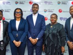 Certification Of Academy: Sterling Bank Partners Pan Atlantic University’s EDC L-R: Kola Oluyemi, Group Head, Sterling Academy; Dr. Nneka Okekearu, Director, Enterprise Development Centre (EDC), Pan Atlantic University (PAU); Abubakar Suleiman, MD/CEO, Sterling Bank; Dr. Nnenna Ugwu, Head, Alumni Engagement and Support Services, EDC at PAU; and Akporee Idenedo, Divisional Head, Commercial Banking, Sterling Bank at the recent MoU signing to certify graduates of Sterling Bank’s Non-Oil Export Academy…