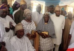 the new Seriki Adini Alhaji Hassan Taiwo Fatungasewith his family