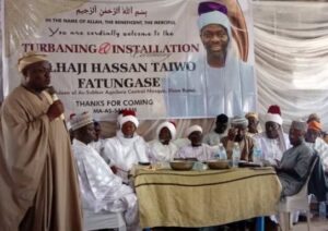 Chairman of Ikenne Local Government Ogun State Hon Jamiu Mohammed Asimi left delivering his address