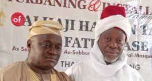 Ikenne LG Boss Tasks Muslims On Need To Unite As Former Bakers’ World Boss, Fatungase Becomes Seriki Adini Chairman of Ikenne Local Government, Ogun State, Hon. Jamiu Mohammed Asimi, left with the new Seriki Adini, Alhaji Hassan Taiwo Fatungase...