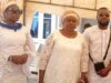 Oyo NUJ Boss, Others Present As Alaba Igbaroola, Lagos PJAN Chairperson Buries Husband Mrs Alaba Igbaroola, middle, with her children at the event...