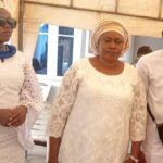 Mrs Alaba Igbaroola middle with her children at the event