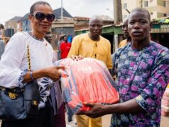 Vulnerable Communities, Others Smile As UBA Foundation Deepens Pan-African Impact MD/CEO UBA Foundation, Bola Atta presenting gifts items to children of vulnerable communities at Okobaba, Lagos, recently...