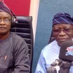 Dr Taiwo Abideen Lasisi the Ag Rector The Polytechnic Ibadan right with Ambassador Olayinka Agbooladuring the Radio Show