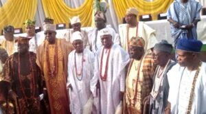 Oba Rashidi Ladoja with others on Thursday