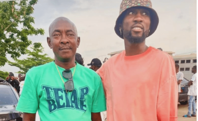 Ndidi and Dad Wilfred Ndidi, right, with late Dad, Sunday Ndidi...