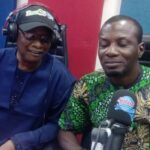 Ambassador Olayinka Agboola left with Comrade Akeem Abassduring the live Radio Show earlier