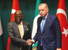 President Erdogan: Türkiye Is Targeting $5billion Trade Volume With Nigeria President Recep Tayyip Erdogan of the Republic of Türkiye, right, with Nigeria's counterpart, Bola Tinubu...