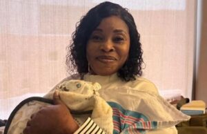 Arrival Of Grandchild Excites Gospel Musician, Tope Alabi ...proud grandmother, Tope Alabi with the new baby...