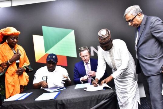 High Expectations As Dangote, NNPC Seal Strategic Gas Supply Agreements L-R: Dr. Deborah Usman, Company Sec./Legal adviser, NNPC Gas Marketing Limited ( NGML); Declan O. Nwokoro MD NNPC Gas Marketing Company Limited; David Bird, CEO, Dangote Petroleum Refinery; Sadiq Mandara, Principal Productions /Process Engineer, Dangote Fertiliser Limited;Arvind Pathak – GMD/CEO, Dangote Cement Plc; During the Dangote Industries Limited, Signing of MoU gas agreements with NNPC For Usage of Dangote Petroleum Refinery, Fertiliser and Cement, in Abuja on Friday 30th January 2026…