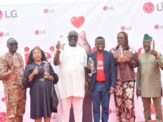 LG Electronics Improves Student Welfare With Solar-Powered Borehole Project In Warri L-R: Mr. Afure Joe Registrar, College of Education, Warri, Dr. (Mrs.) Dorcas Abiri, Bursar, , College of Education, Warri, Dr. Dickson Oyovi (Provost, , College of Education, Warri , Mr. Paul Mba, Head, Corporate Marketing, LG Electronics, Dr. (Mrs.) Ejiro Ukubenije . Librarian, and Dr. Oghenevize Moses Umukoro, Deputy Provost, at the commissioning of Life’s Good solar-powered Borehole donated by LG Electronics in its bid to make access to clean water for all, an event held in Warri on Thursday...