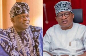 Opulence Creation Boss Celebrates Oloye Adegoke on His Birthday Mogaji Akande Azeez Bashiru, left, and Chief Adegboyega Taofeek...