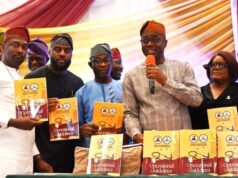 Photo: Makinde Launches Oyo State Primary Healthcare Board Operational Guidelines From left, Executive Secretary, Oyo State Primary Health Care Board, Dr Muideen Olatunji; Speaker, Oyo State House of Assembly, Hon Debo Ogundoyin; Chairman, Oyo State Primary Health Care Board, Hon Dada Awoleye; Oyo State Governor, Seyi Makinde and Chief Judge of Oyo State, Justice Iyabo Yerima, during their Induction and launching of Oyo State Primary Healthcare Board Operational Guidelines, held at Prof Ogunlesi Hall, UCH, Ibadan…